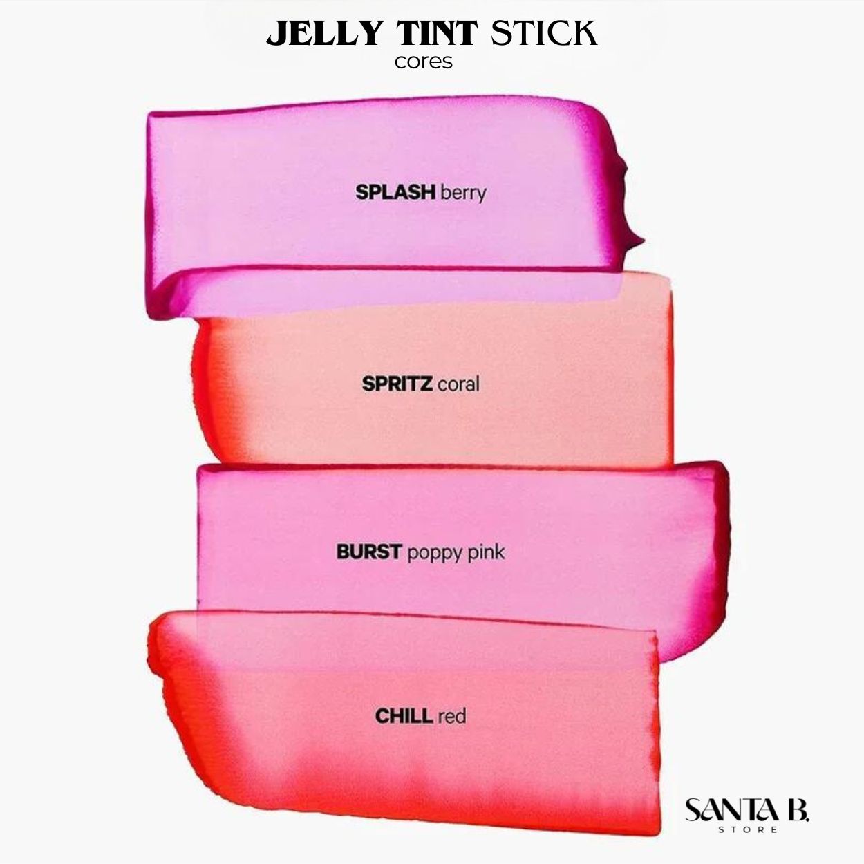 Jelly Tint Stick - Blush, Sombra e Hidratante Labial