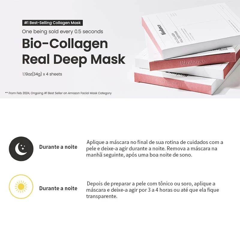 Máscara Facial Bio-Collagen – Hidrata, Rejuvenesce e Ilumina a Pele