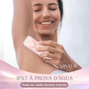 Depilador Corporal e Facial Elétrico 2 em 1 Portátil e à Prova d’Água