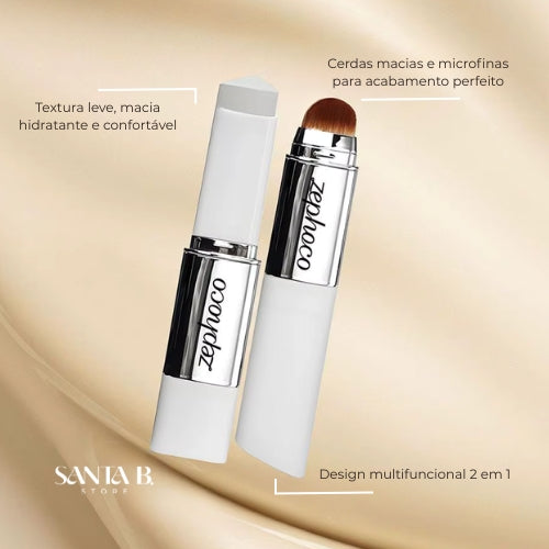 Base Branca em Stick Adaptável ao Tom da Pele – Cobertura Natural e Inteligente