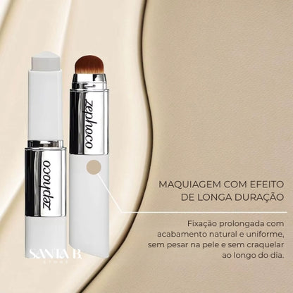 Base Branca em Stick Adaptável ao Tom da Pele – Cobertura Natural e Inteligente