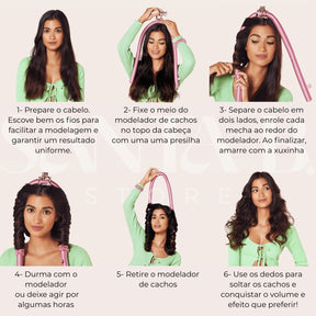 Cachos dos Sonhos – Modelador de Cachos em Cetim Sem Calor