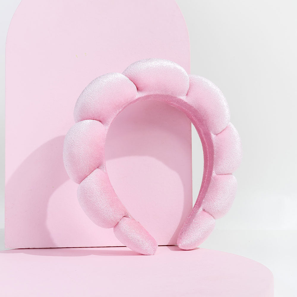 Tiara Nuvem para Skincare e Maquiagem - Rosa